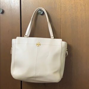 Beige leather Tory Burch handbag